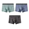 Huajielong Nova Cueca Boxer Masculina de Algodão Estampada Respirável para Meninos Shorts Modernos Dropshipping