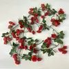Guirnalda de vid de rosa artificial hecha a medida para decoración de paredes, utilizada para cubrir y decorar tuberías de agua de aire acondicionado, adecuada para techos de salas de estar y como flor artificial decorativa