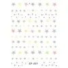 Xiaohongshu Popular Pegatinas de Uñas con Relieve de Estrella de Cinco Puntas y Corazón de Colores Pegatinas de Decoración de Uñas Simples de Colores Venta al por Mayor