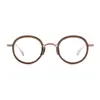 Armazón Pequeño Placa de Titanio Puro Redondo Japonés Hecho a Mano Unisex Artístico Retro Poligonal Armazón Completo Negro Anti-Luz Azul Armazón para Gafas