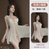 Lencería Sexy, Pijamas Sexy, Ligas de Tentación, Malla de Encaje, Camisón Transparente, Uniforme, Estilo Caliente de Comercio Exterior, Pequeños Pechos al por Mayor