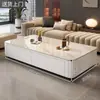 2025 Nueva Mesa de Centro Sala de Estar Hogar Gama Alta Accesible Lujo Popular Rectangular Pizarra Mesa de Centro Gabinete de TV Combinación