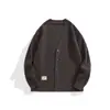 Suéter cárdigan retro americano de peso pesado con cuello en V para hombre, corte holgado, tejido de punto moderno para otoño e invierno, prenda exterior tejida casual