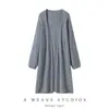 Bai Cai Rong 2026 Mais Vendido Cardigan Longo Sem Mangas 12 Gauge Cashmere Gola V Design Solto e Relaxado Peça de Roupa Externa Elegante