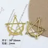 Colgante de aleación con perla y circonita incrustada en forma de cruz, luna y estrella. Accesorios para pulsera, collar y pendientes DIY