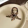 2025 Nuevo Clip de Lazo de Estampado de Leopardo de Gama Alta para el Pelo de la Parte Trasera de las Mujeres Pinza de Tiburón Pasador Pasador