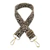 Bolsa Transfronteiriça Novo Estilo Fio Dourado e Prateado Estampa de Leopardo High-End Alça Larga para Ombro Acessório de Bolsa Alça Decorativa Alça Longa para Ombro Único Transversal