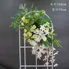 Arreglos Florales de Boda Estilo Bosque, Macetas Colgantes, Flores de Seda, Decoraciones de Pasillo, Decoraciones para la Ceremonia de Entrega del Coche de Boda, Escaparates, Plantas Verdes