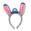 Zootopia Lindo Sombrero de Oficial de Policía Judy Diadema de Cabeza de Conejo Pasador de Pelo de Dibujos Animados Súper Adorable Sombrero para Fotografía en Parque de Atracciones