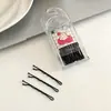 Grampos de Cabelo Pretos Sem Costura para Fixação Lateral, Pequenos Grampos de Aço para Franja e Penteado