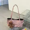 Outono/Inverno 2026 Novo Estilo Coreano Retrô Nicho Cadarço Ombro Único Bolsa de Axila Feminina Versátil Bolsa de Mão para o Dia a Dia Bolsa Tote