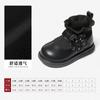 Botas de Cuero para Niñas Snuffy Piel Genuina Otoño Niños Negro Princesa Suela Suave Botas Individuales para Bebé Zapatos de Princesa Niñas Otoño e Invierno