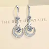 Pendientes de moda transfronterizos de estrella, luna, diamante, circón, joyería para orejas para mujeres, fabricantes al por mayor