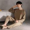 Pijama de Algodón Puro Yu Zhaolin para Hombre de Manga Larga Primavera y Otoño Fino Juvenil para Hombre Traje 100% Algodón Ropa para el Hogar