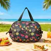 Bolsa de Compras Dobrável Verde Japonesa Viagem Ombro Portátil Espessada Bolsa de Compras de Vegetais Supermercado Bolsa Verde Bolsa de Transporte 210D