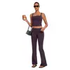 Novo conjunto de roupa de yoga com cintura dobrável justa, pregas invisíveis e design que levanta o bumbum para fitness e esportes, conjunto de duas peças 6012+2257