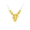 Tienda de oro mismo estilo estilo antiguo oro arena juego de flores cadena femenina nuevo sentido de grado flores como brocado cadena clavicular flor de boda collar múltiple