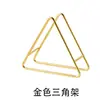 Alfombrilla Aislante Marco de Soporte Triangular Exhibidor de Posavasos Estante de Alfombrilla Aislante de Silicona Estante de Almacenamiento de Posavasos de Hierro Forjado