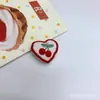 Serie Bordada de Tela Cereza Fresa Lindo Corazón de Durazno Fresa Hecho a Mano DIY Accesorios para el Cabello Accesorios para Ropa
