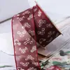Estampado de cabeza de ratón de dibujos animados cinta de gasa lazo DIY accesorios para el cabello flores regalo horneado empaque de pastel