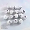 Contas Cerâmicas Fofas Estilo Japonês com Manchas de Tinta e Galvanoplastia Colorida Material para Artesanato DIY Contas para Pulseira Contas Soltas Corrente para Celular Acessórios de Vestuário