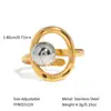 Explosiones Europeas y Americanas Anillo de Cuentas Personalizado Diseño Hueco Sentido Avanzado Joyería Delicada Acero Inoxidable de Lujo Ligero Joyería al por Mayor