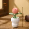 Productos florales hechos a mano, jarrón de calabaza tulipán, flores artificiales, adornos de decoración para el hogar, regalos creativos, flores de hilo tejido