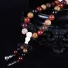 Pulseira Multi-Contas Multi-Círculos, Contas Coloridas, Contas de Buda, Madeira de Ágar, Pulseira de Sândalo Natural, Joias e Brinquedos para Homens e Mulheres