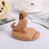 Soporte Creativo Perezoso para Teléfono Móvil Madera Dibujo Animado Perro Cervatillo Soporte para Teléfono Móvil Madera Maciza Pony Escritorio Soporte para Teléfono Móvil Grabado