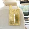 Caja de Pañuelos para Coche Lluvia Azul, Caja de Pañuelos Colgante Multifuncional para Coches, Estilo Creativo Crema, Doble Uso para Hogar y Coche, Bolsa Colgante para Pañuelos