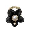 Anel de Cabelo Flor de Organza Pérola Estilo Coreano Acessórios de Cabelo de Fada Elegantes Adereço de Cabeça Prendedor de Cabelo Elástico de Cabelo Adereço de Cabeça para Mulheres