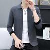 Suéter jacquard de manga larga para hombre, otoño e invierno, moda coreana, cárdigan de solapa, venta al por mayor, WE8881, 2022