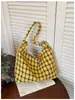 Bolso de hombro para mujer con diseño de nicho, gran capacidad, adecuado para estudiantes que van a clase, nuevo modelo 2026, bolso tote de cuadros, moderno