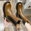 Botas Martin de piel suave y cómodas, recién llegadas en primavera y otoño de 2024, botas individuales, botas Chelsea blancas ajustadas, botas cortas de moda.