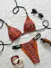 2026 Europeu Novo Estampa de Leopardo Sexy Boêmio Férias Conjunto de Duas Peças Maiô Roupa de Banho Biquíni bikini Transfronteiriço