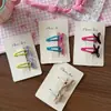 Grampo Lateral Elegante Estilo Laço para Menina Coreana Grampo para Franja Doce Quebra-cabeça Grampo Lateral Grampo BB Coração de Menina Acessórios de Cabelo Versáteis