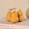 Adorno Natural de Calabaza Pequeña para Sostener en la Mano con Cabeza de Dragón, Calabaza Premium de Piel Morada para Manipulación Suave, Pieza de Exhibición y Adorno Colgante