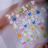 Pegatinas para Uñas con Tema de Conejito de Pascua Cyansea Pegatinas Decorativas Adhesivas 3D Repujadas para DIY