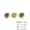 Prata 925 banhada a ouro incrustada com turmalina natural acessórios corajosos pulseira DIY colar acessórios de contas trevo de quatro folhas amor