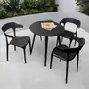 Mesas y Sillas de Exterior, Mesas y Sillas para Reuniones en el Patio, Muebles de Exterior al Aire Libre para el Ocio, Impermeables y a Prueba de Sol, para Beber Té, Café, Té de Leche en el Patio, Populares en Redes Sociales