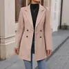 En Stock 2026 Nuevo Blazer Cruzado Ajustado Estilo Europeo y Americano para Mujer, Traje Negro Casual de Manga Larga para el Trabajo