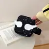 Ins Super Brillante Estrella Alas de Ángel Bolsa Cuadrada Pequeña Bolsa de Almacenamiento Bolsa para Polaroid Linda Portátil Bolsa de Maquillaje Bolso de Mano