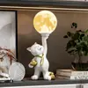 Enfeites de Mesa Gato da Sorte Luminária de Lua Sala de Estar Gabinete de TV Gabinete de Vinho Mesa de Centro Decoração de Entrada Presente de Inauguração