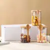 Contenedores de Almacenamiento de Comida Seca Jarra de Vidrio Hermética de Alto Borosilicato Recipientes de Cocina Almacenamiento de Café Azúcar Té Contenedor de Alimentos con Cuchara Tapa de Madera