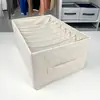 Caja de almacenamiento de algodón y lino plegable sin tapa cesta de almacenamiento transparente ropa interior juguete organizador de armario caja de almacenamiento de tela