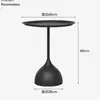 Mesa auxiliar de hierro de lujo ligero con combinación alta-baja para uso doméstico, mesa lateral para sofá de sala de estar, mesa de café pequeña lateral moderna minimalista para dormitorio