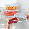 Caja de almacenamiento para refrigerador, lonchera de plástico, recipiente para alimentos, caja selladora de frutas, lonchera calentable en microondas
