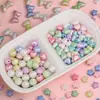 Perla de imitación ABS color mezclado lazo pequeño calabaza estrella de cinco puntas corazón de durazno cuentas sueltas hechas a mano diy accesorios para pulsera con cuentas