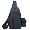 Bolsa de Peito para Garrafa de Água Transfronteiriça Masculina Couro Casual Bolsa de Ombro Transversal Mochila Fashion Bolsa de Cintura Tendência Bolsa Transversal Atacado