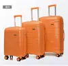 Set de Equipaje Personalizado de PP de Tres Piezas para Viajes de Ocio, Maleta de Carrito de Gran Capacidad con Candado de Contraseña